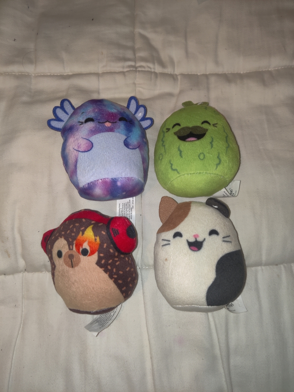 McDonald's Squishmallows Plush Set - Purple, Green, Brown, White Assorted